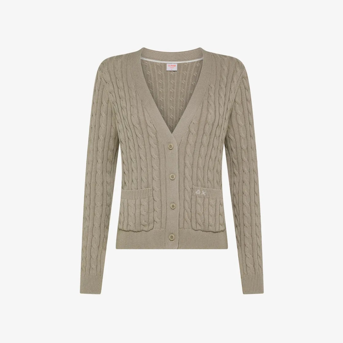 Sale Cardigan in cotone a trecce stone Donna Maglie