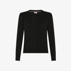 Outlet Cardigan in cotone nero Donna Maglie