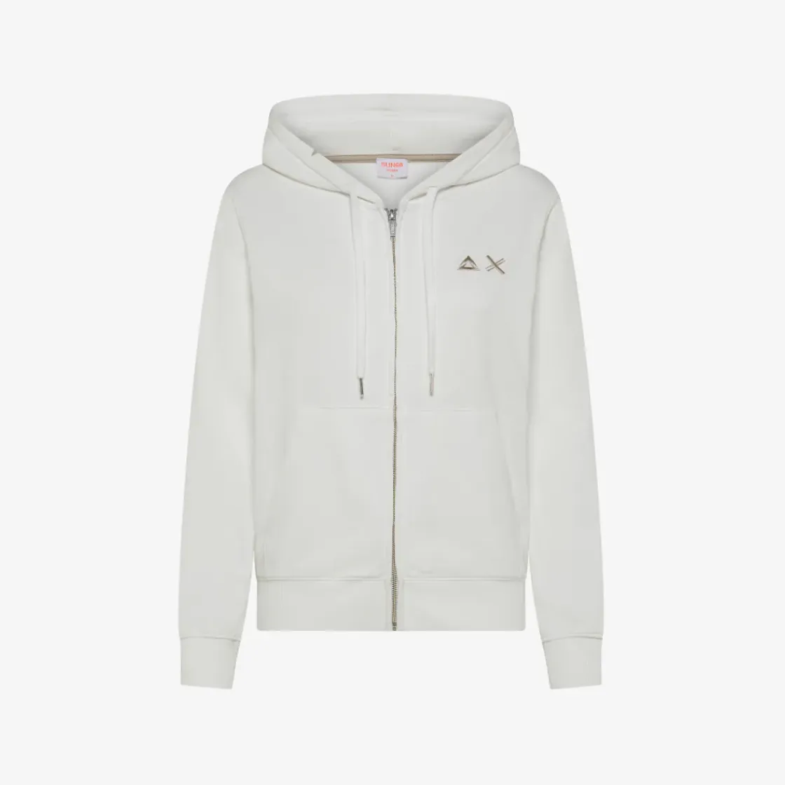 Clearance Felpa bianco panna con cappuccio e zip Donna Felpe