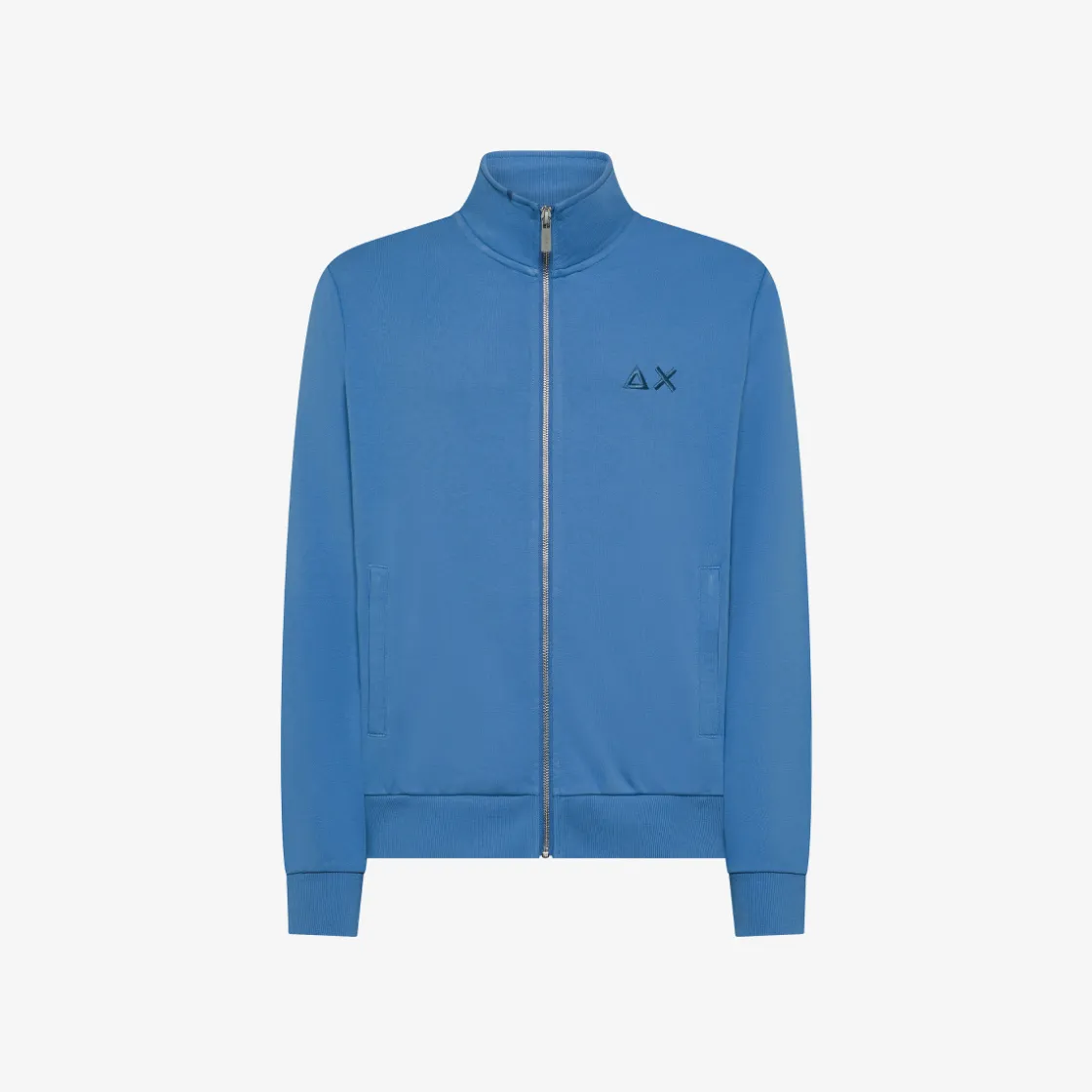 Clearance Felpa con zip in cotone avio Uomo Felpe