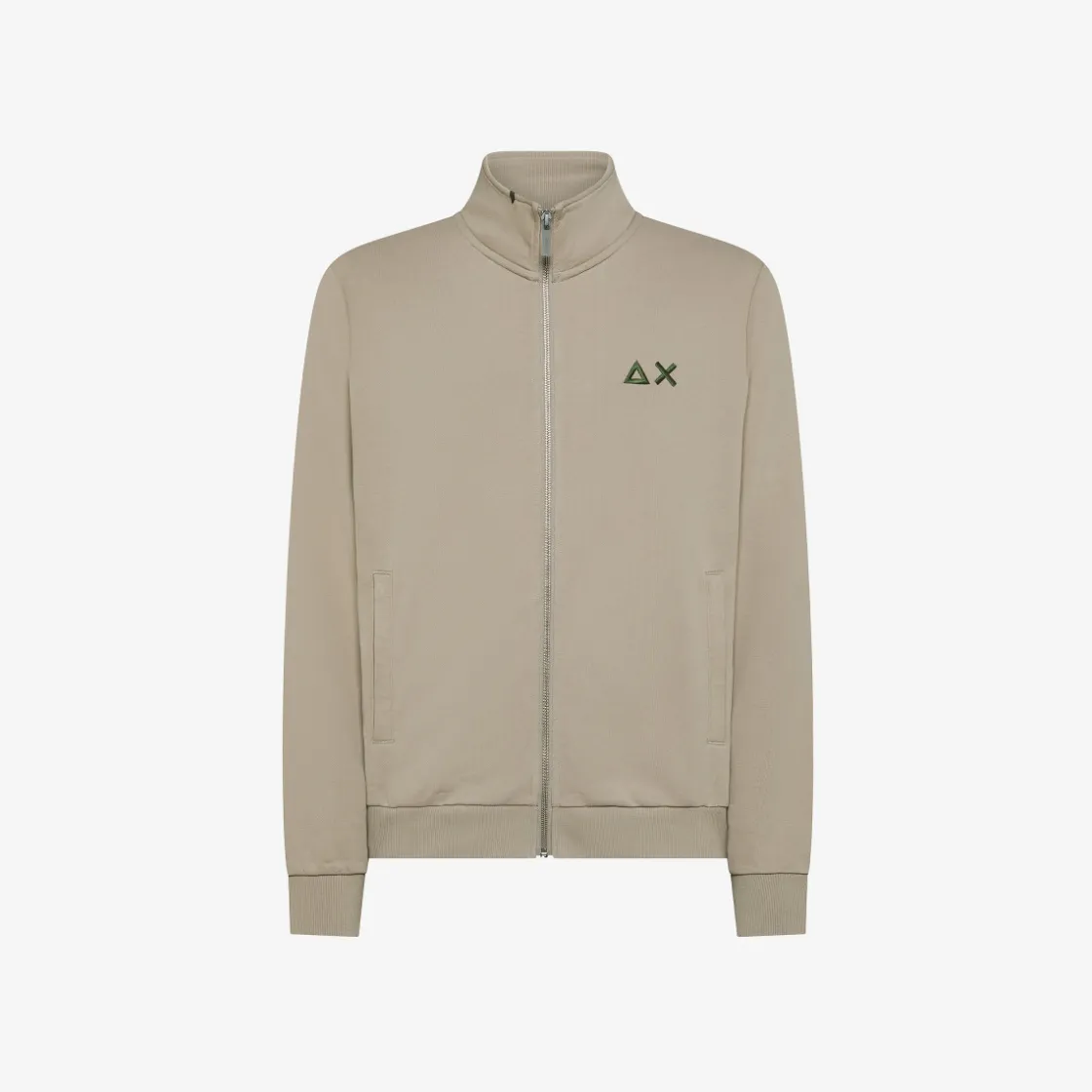 Online Felpa con zip in cotone stone Uomo Felpe