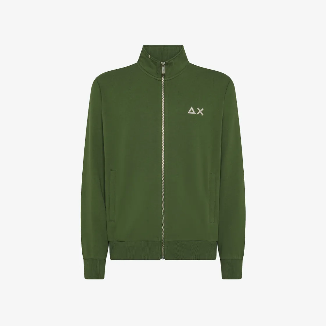 Best Felpa con zip in cotone verde scuro Uomo Felpe