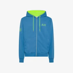 Online Felpa hoodie avio con logo fluo Uomo Felpe
