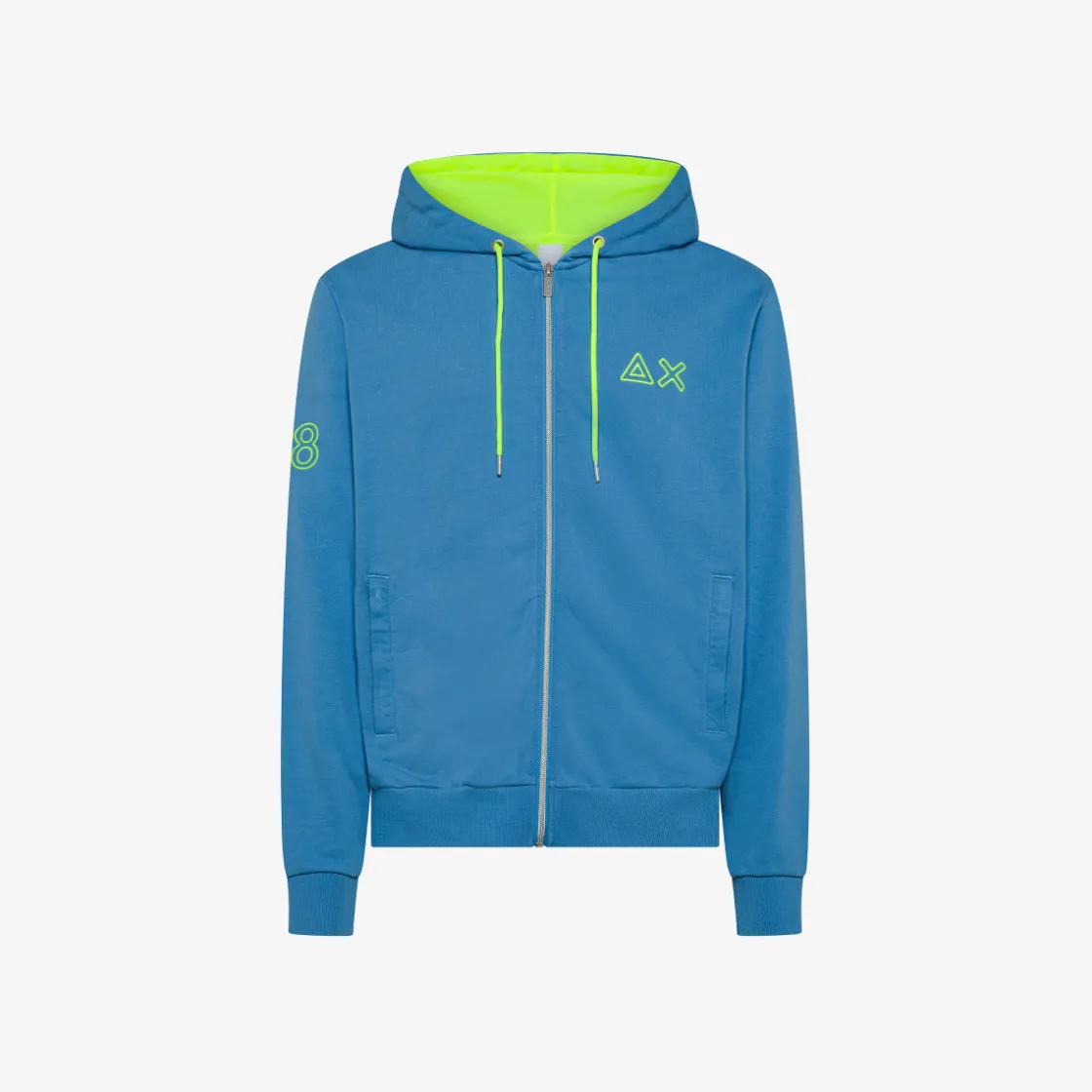 Online Felpa hoodie avio con logo fluo Uomo Felpe
