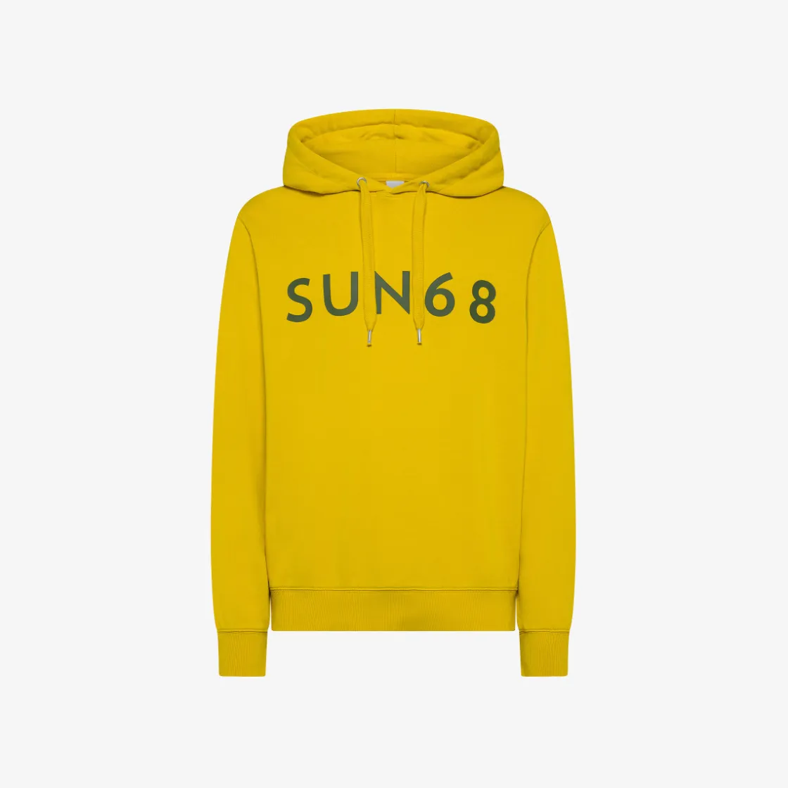 Hot Felpa hoodie gialla con maxi logo Uomo Felpe
