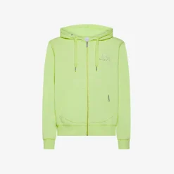 Sale Felpa hoodie gialla limone in cotone vintage Uomo Felpe