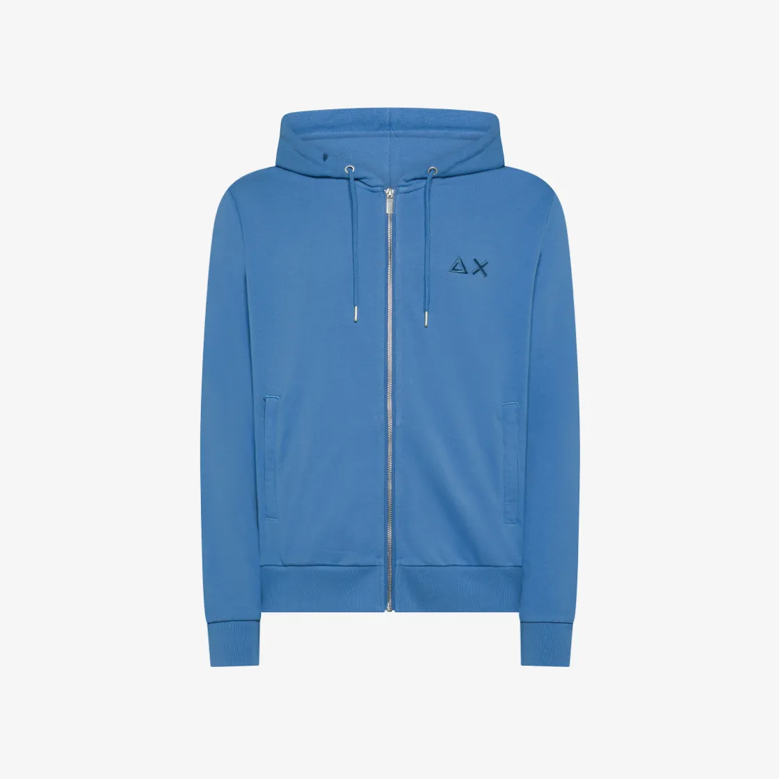 Online Felpa hoodie in cotone avio Uomo Felpe