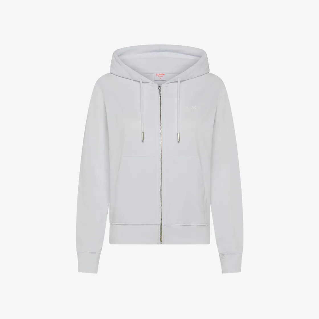 Discount Felpa hoodie in cotone bianco con logo in strass Donna Felpe