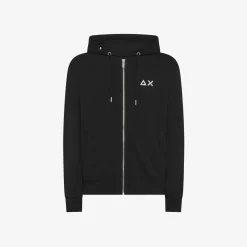 Online Felpa hoodie in cotone nero Uomo Felpe