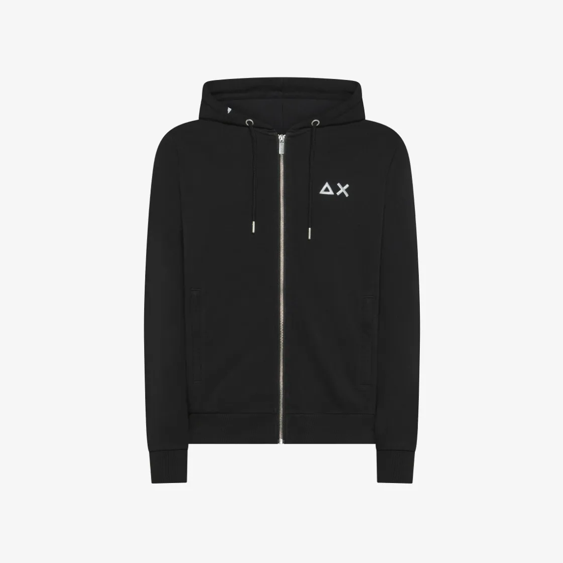 Online Felpa hoodie in cotone nero Uomo Felpe