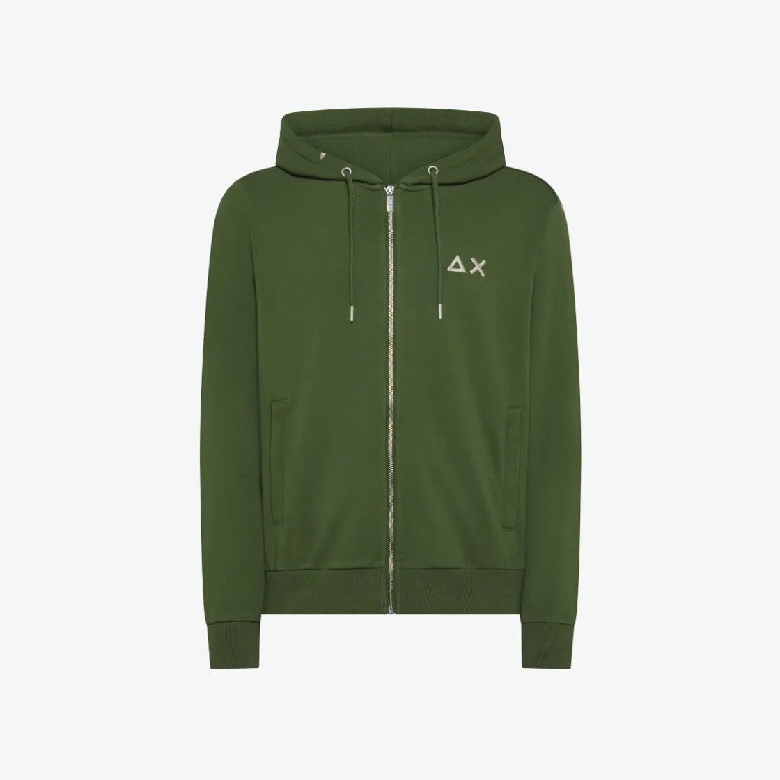 New Felpa hoodie in cotone verde scuro Uomo Felpe