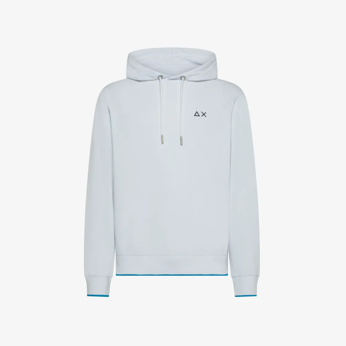 Clearance Felpa hoodie in piquet bianco Uomo Felpe