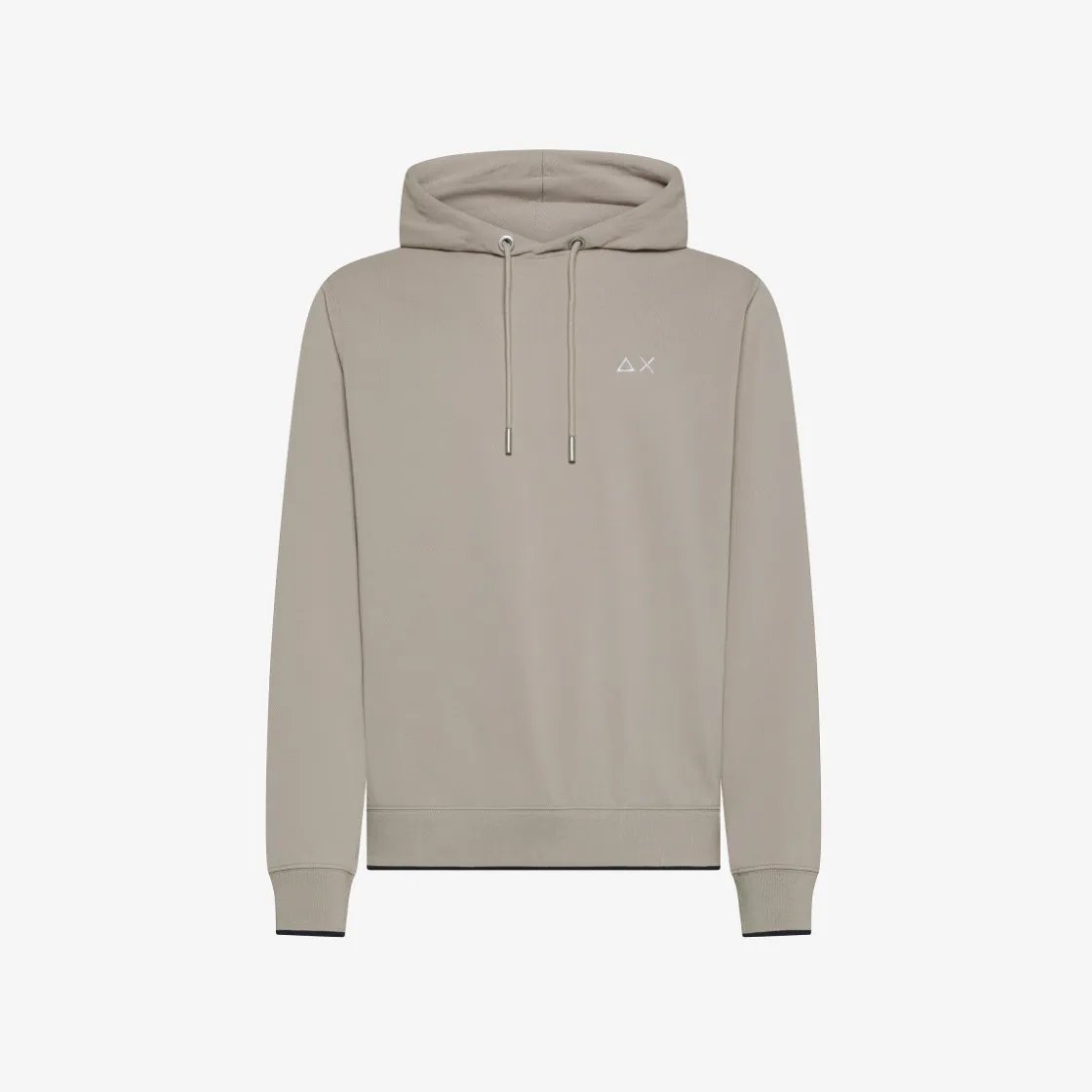 Fashion Felpa hoodie in piquet stone Uomo Felpe