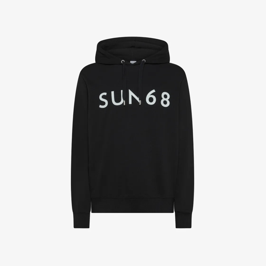 New Felpa hoodie nera con maxi logo Uomo Felpe