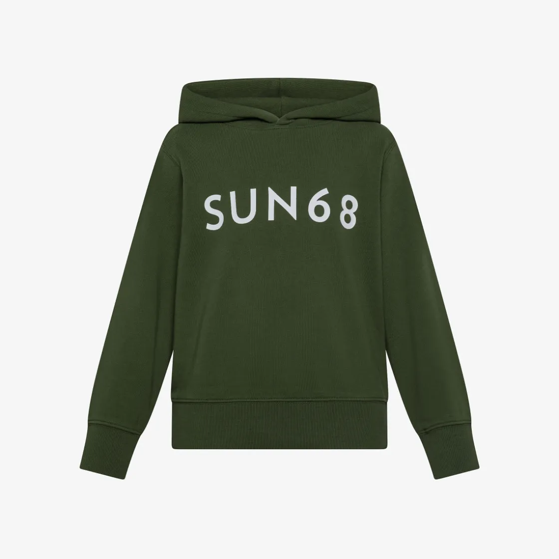 Outlet Felpa hoodie verde scuro con maxi logo Bambino Felpe