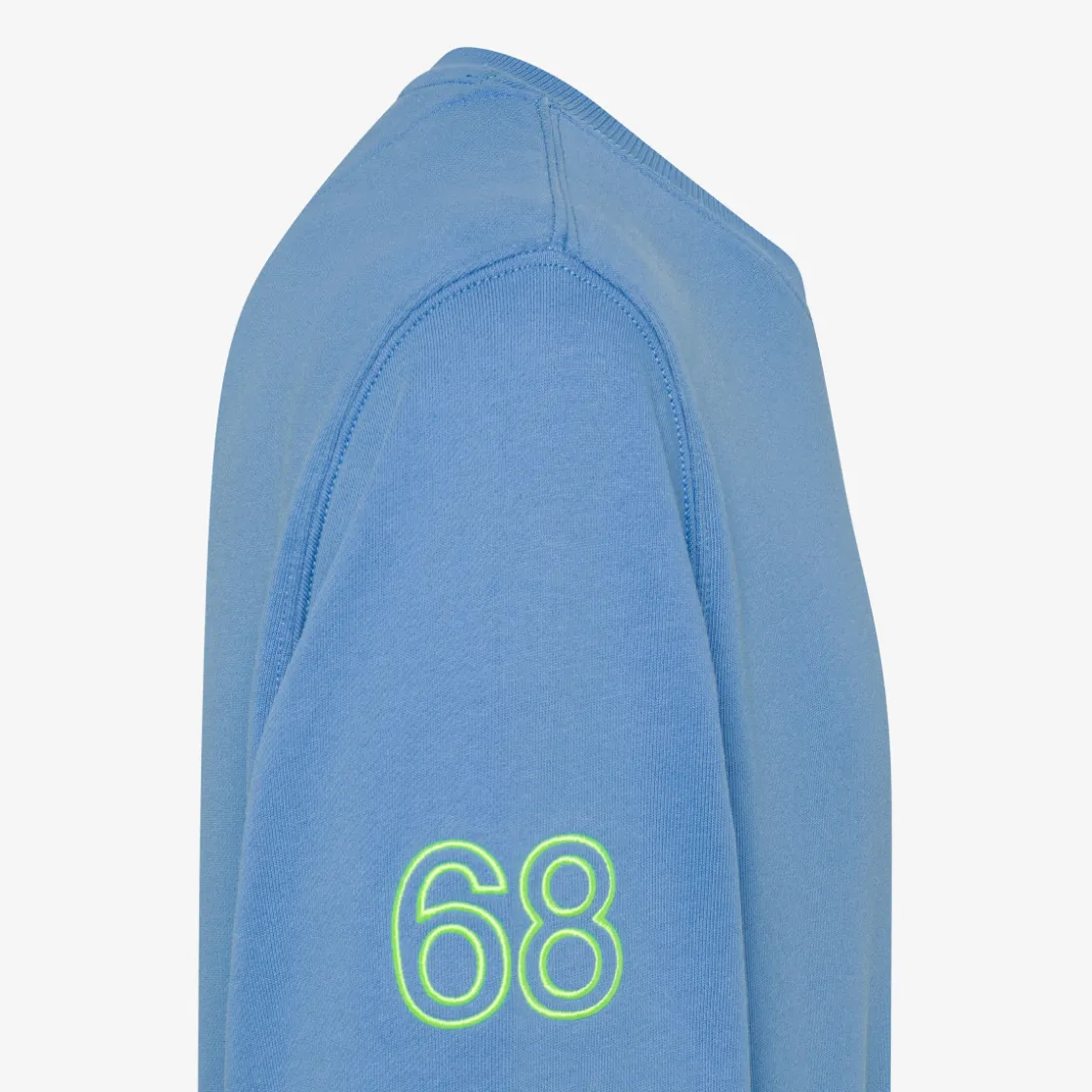 Fashion Felpa in cotone avio con logo fluo Uomo Felpe