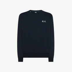 Discount Felpa in cotone blu navy Uomo Felpe