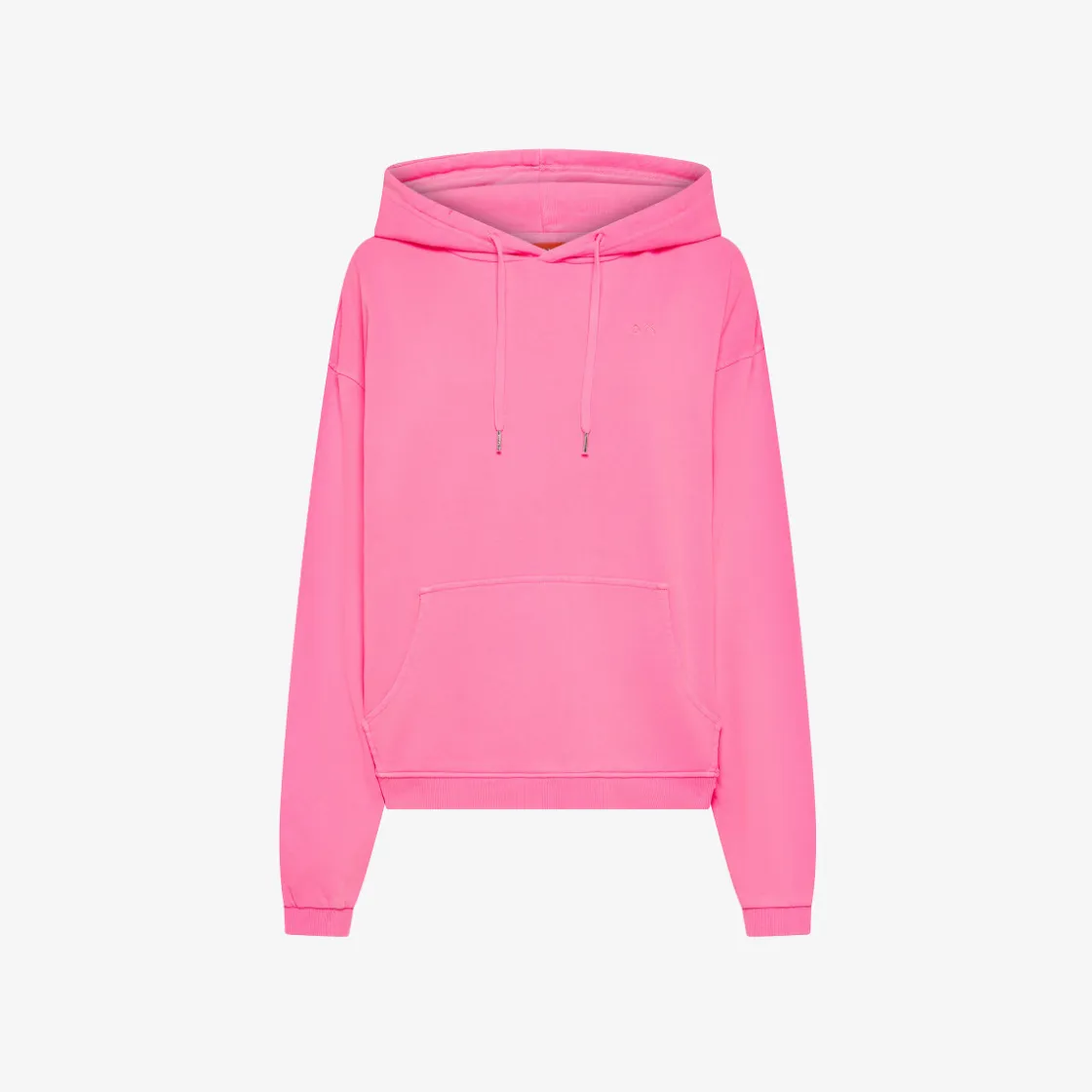 Online Felpa in cotone fucsia fluo con cappuccio Donna Felpe|Beachwear Donna