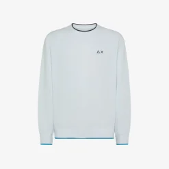 Outlet Felpa in piquet bianco con logo ricamato Uomo Felpe