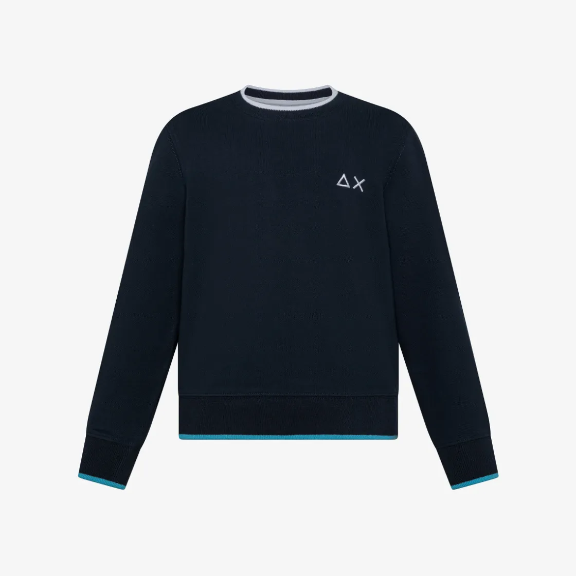 Hot Felpa in piquet cotone blu navy Bambino Felpe