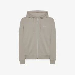 Clearance Felpa stone in piquet con cappuccio Uomo Felpe