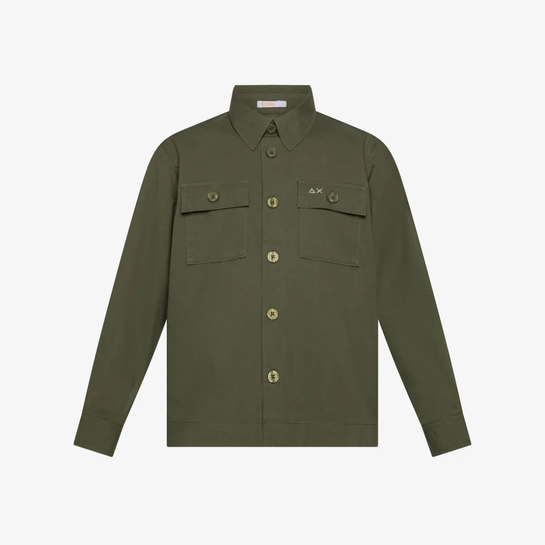 Best Giacca overshirt in cotone verde scuro Bambino Camicie