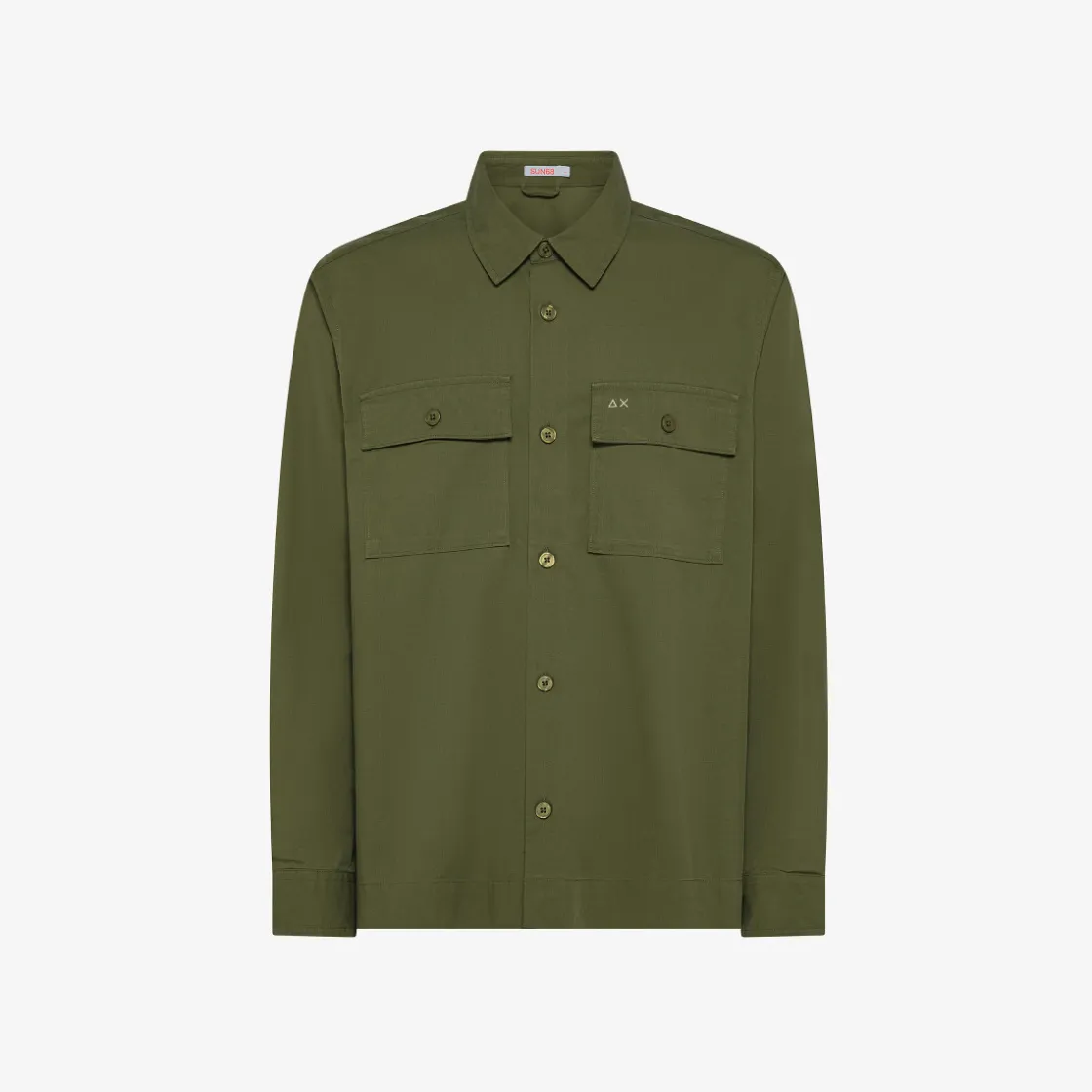 Discount Giacca overshirt in cotone verde scuro Uomo Giacche|Camicie