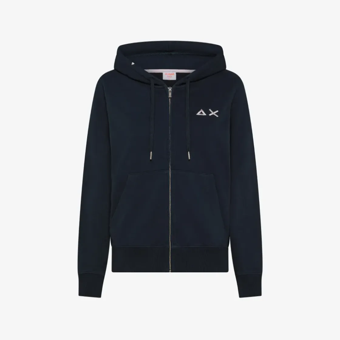 Fashion Gilet in felpa blu navy con cappuccio Donna Felpe