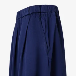 New Gonna in tessuto fluido blu navy Donna Pantaloni|Gonne
