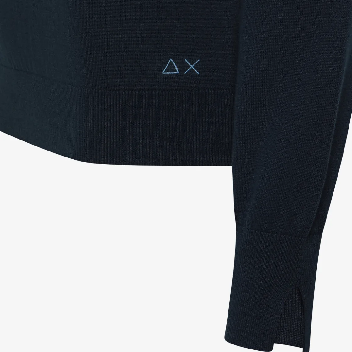 Online Maglia con scollo a V in cotone blu navy Donna Maglie