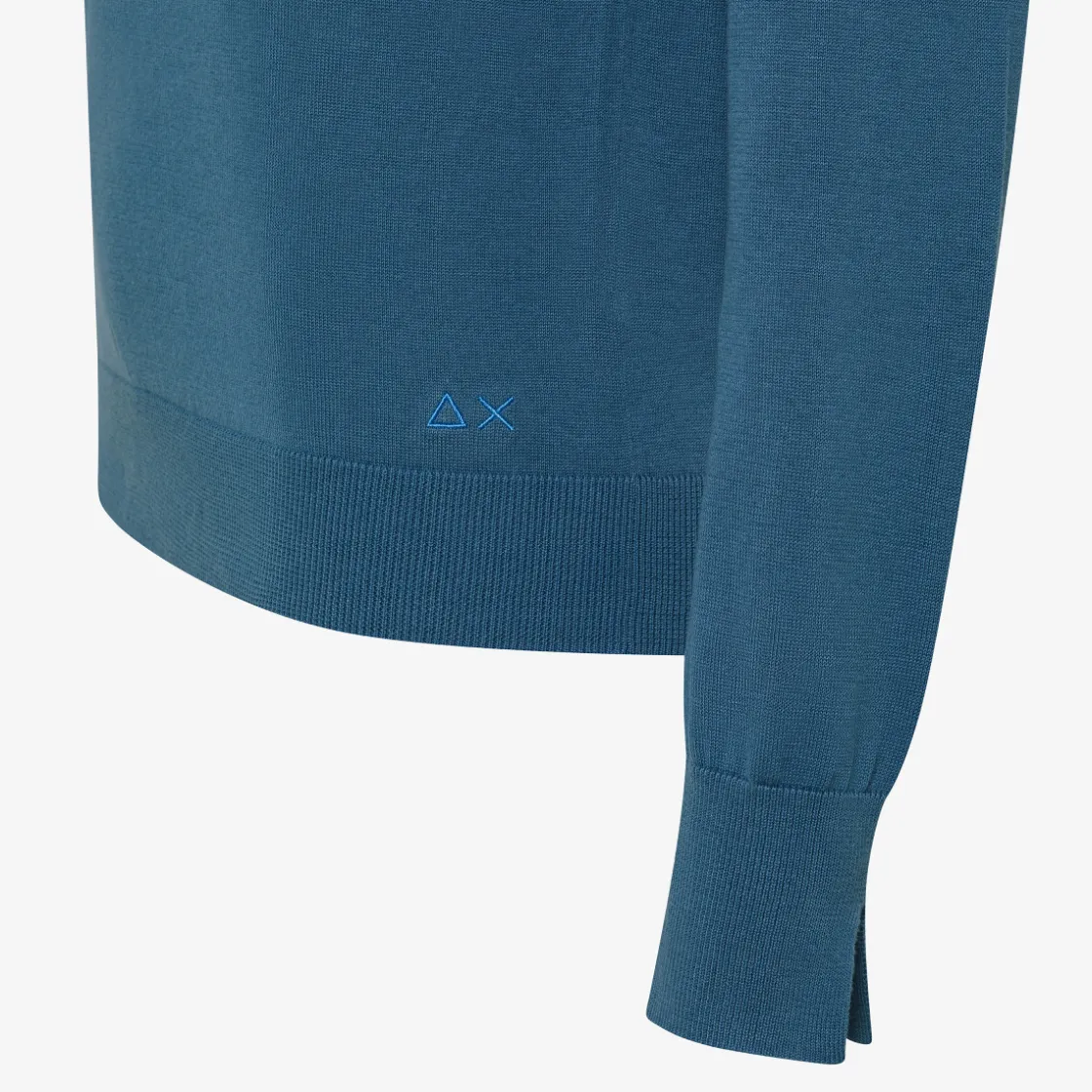 Outlet Maglia con scollo a V in cotone avio scuro Donna Maglie