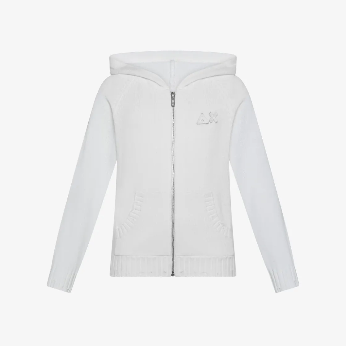 Hot Maglia hoodie in cotone bianco panna Bambino Maglie