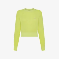 Fashion Maglia in cotone a coste giallo limone Donna Maglie
