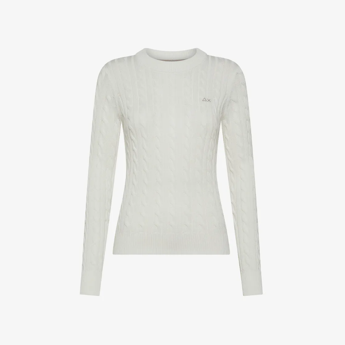 Fashion Maglia in cotone a trecce bianco panna Donna Maglie