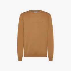 Sale Maglia in cotone cammello Uomo Maglie