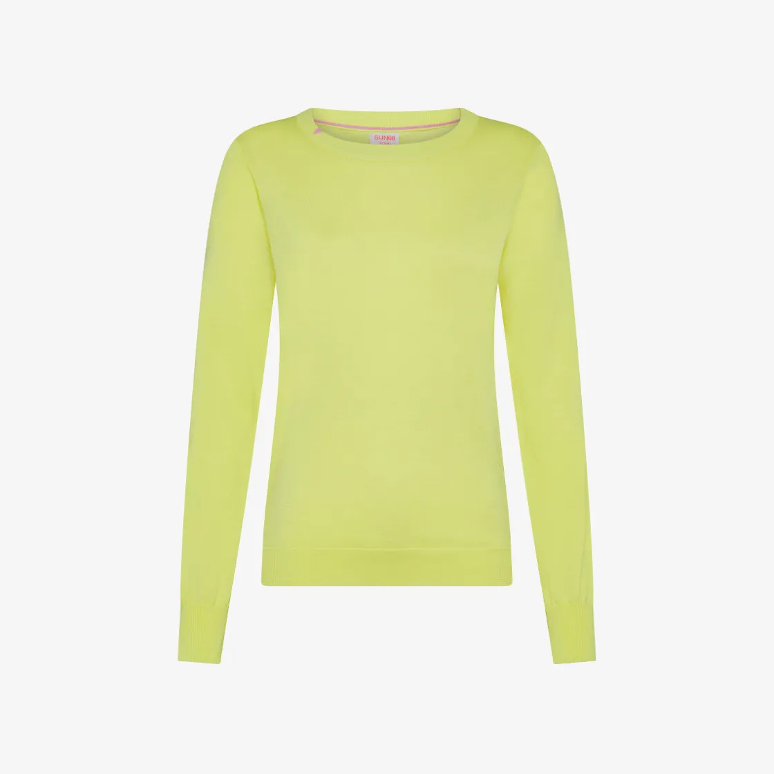 Sale Maglia in cotone giallo limone Donna Maglie