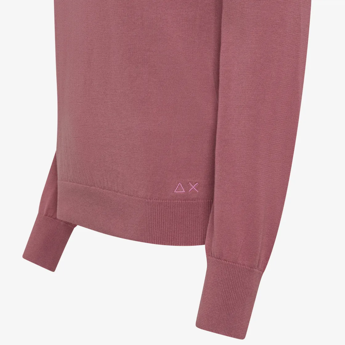 Outlet Maglia in cotone rosa scuro Donna Maglie