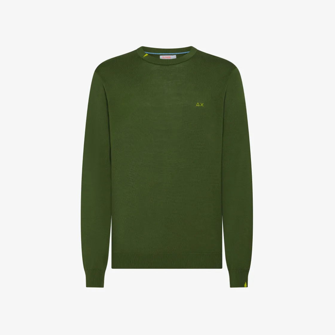 Outlet Maglia in cotone verde scuro Uomo Maglie