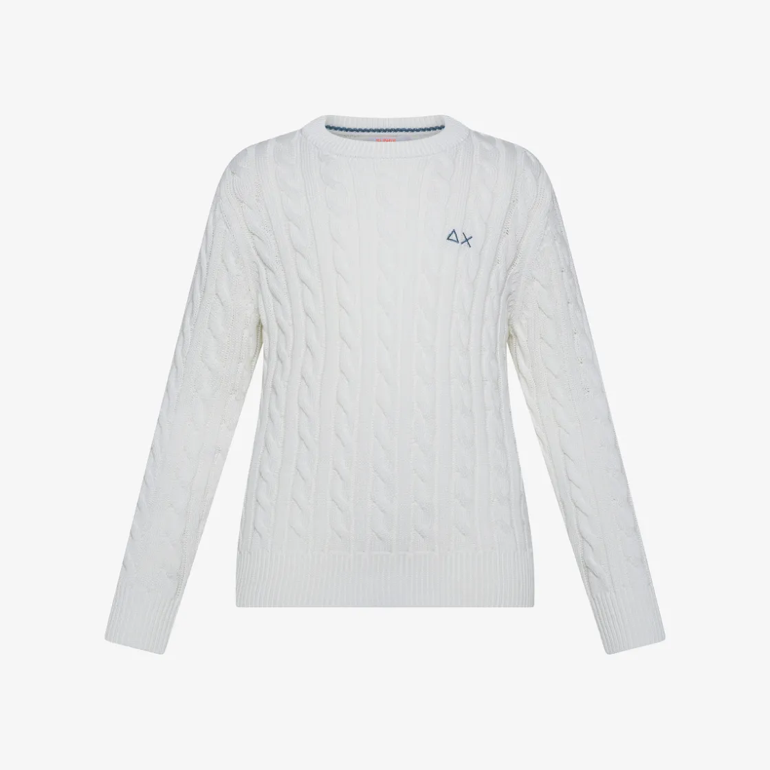 Hot Maglione in cotone a trecce bianco panna Bambino Maglie