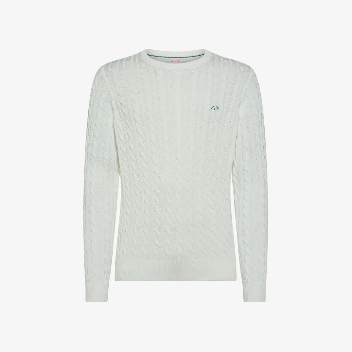 Fashion Maglione in cotone a trecce bianco panna Uomo Maglie