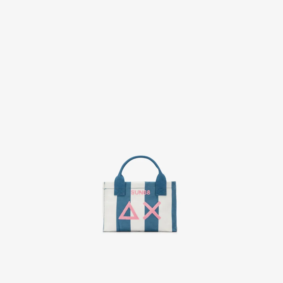 Hot Mini bag in cotone a pois avio scuro e bianchi Donna Borse|Accessori Donna