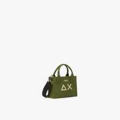 Sale Mini bag in cotone verde scuro Donna Borse|Accessori Donna