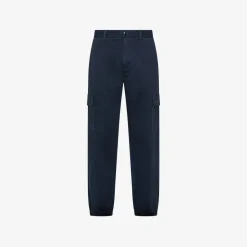 New Pantaloni cargo in cotone inchiostro Uomo Pantaloni