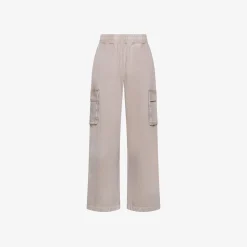 Discount Pantaloni cargo in felpa stone con trattamento marble Donna Pantaloni|Felpe