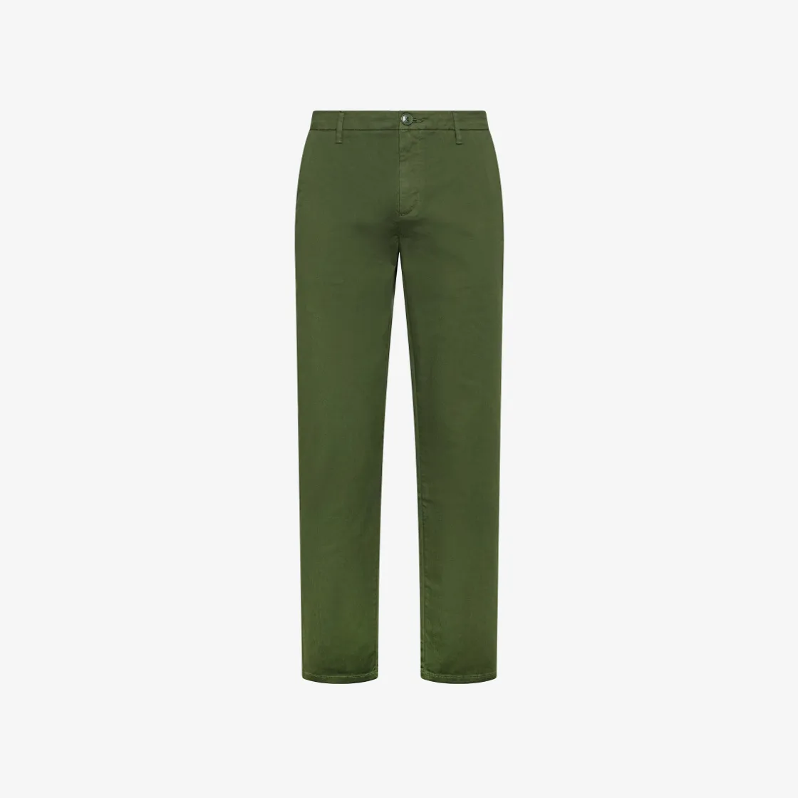 Sale Pantaloni chino in cotone verde scuro Uomo Pantaloni