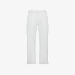 Fashion Pantaloni in cotone bianco panna Bambino Pantaloni