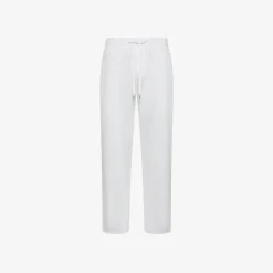 Clearance Pantaloni in cotone bianco panna Uomo Pantaloni