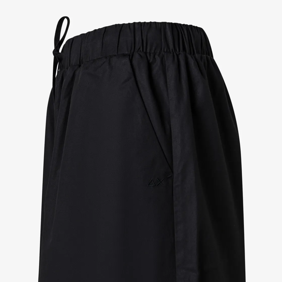 Hot Pantaloni in cotone nero con coulisse Donna Pantaloni