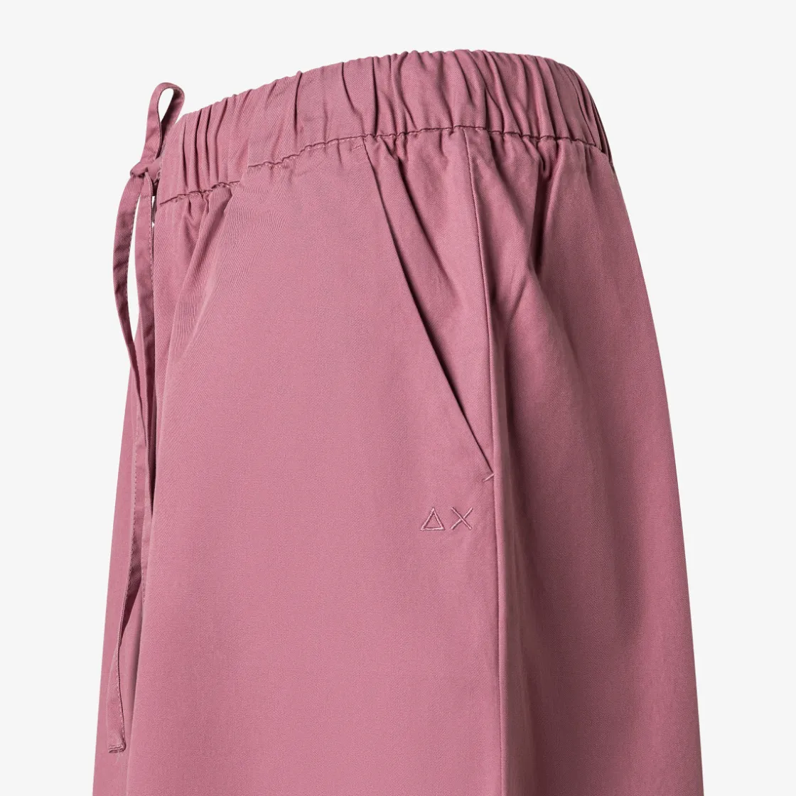 Discount Pantaloni in cotone rosa scuro con coulisse Donna Pantaloni