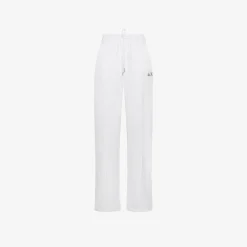 Discount Pantaloni in felpa di cotone bianco panna Donna Pantaloni|Felpe
